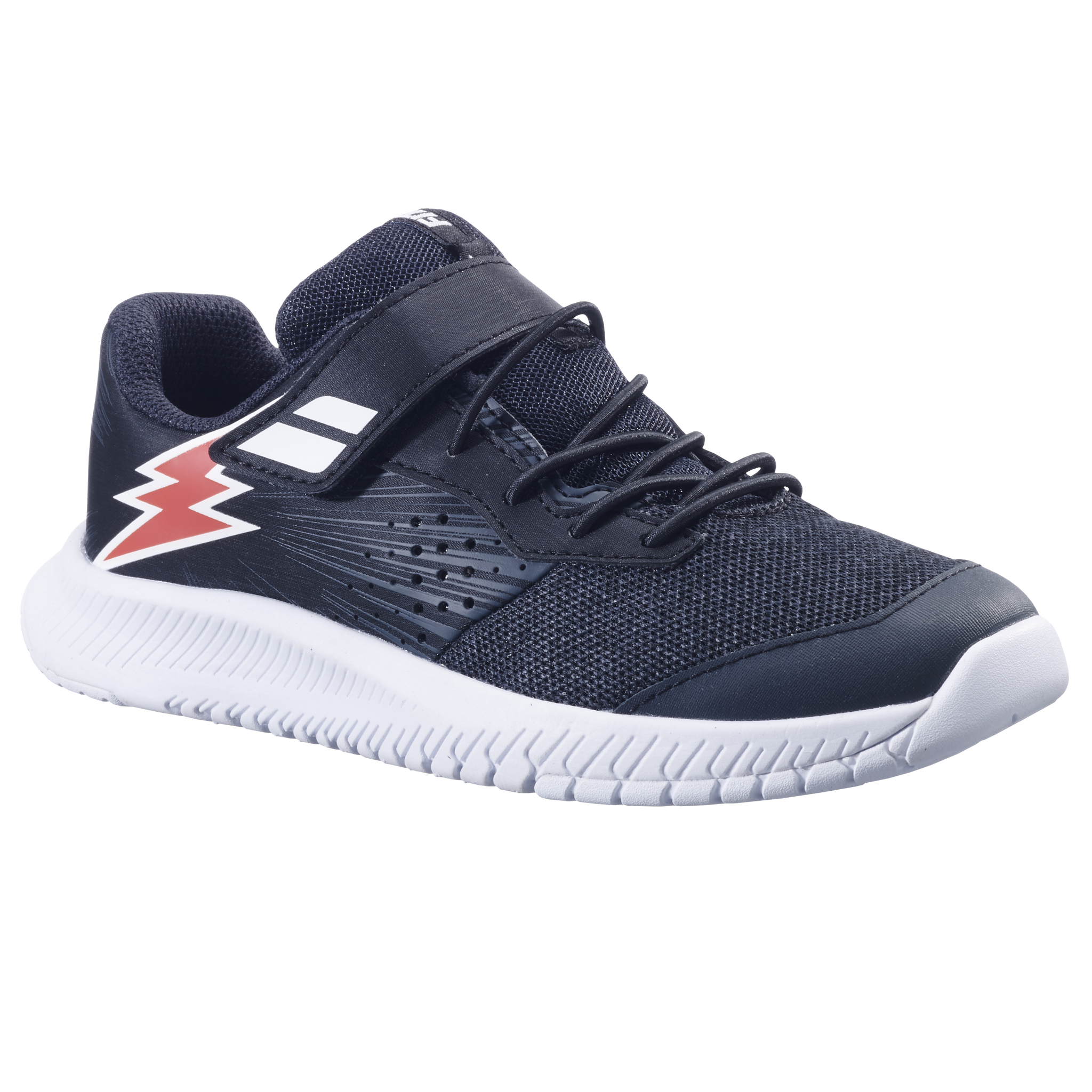 Chaussures De Tennis Babolat Pulsion AC Pour Enfants - Toutes Surfaces, Noir Et Blanc, Taille 28