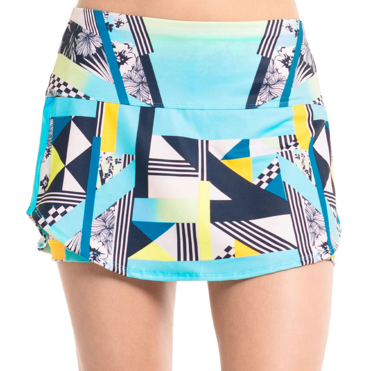 Lucky in Love Linen Play Jupe Femmes-Bleu,Multicouleur